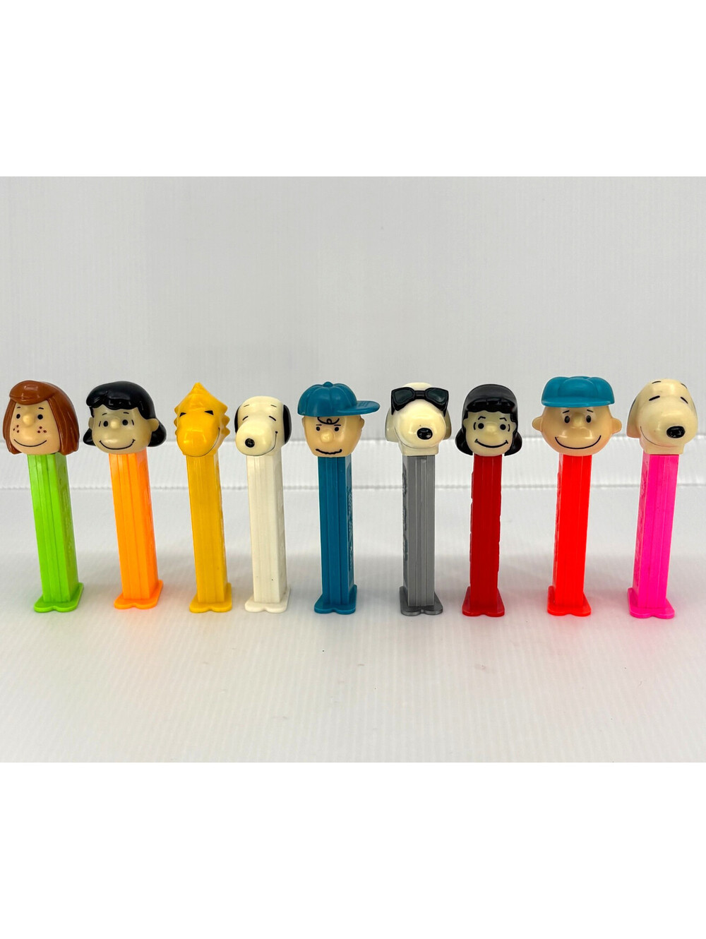 PEZ Peanuts Character Candy Dispensers Lot Of 9 Snoopy Charlie Brown Lucy